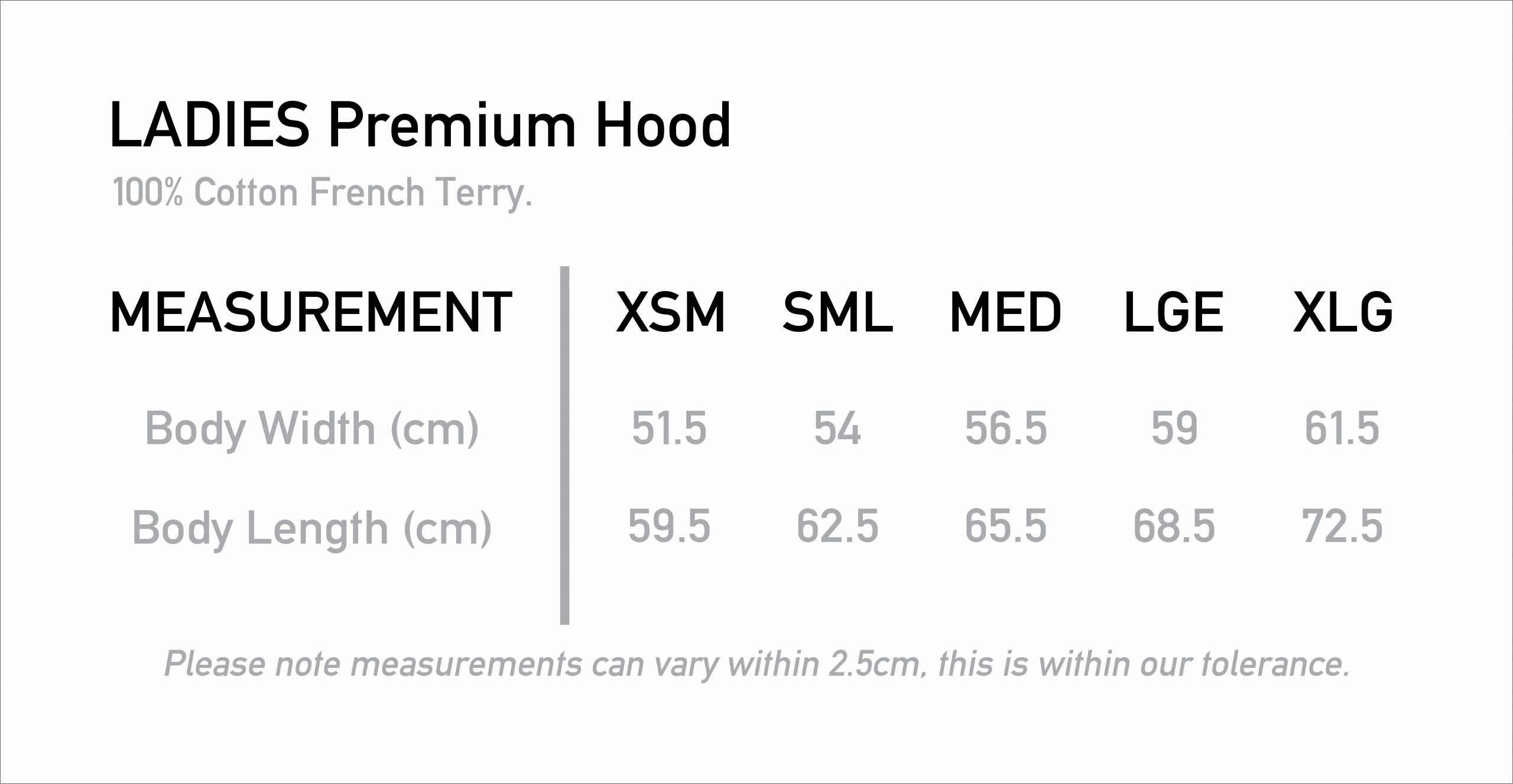 Ladies Premium Hood